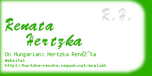 renata hertzka business card